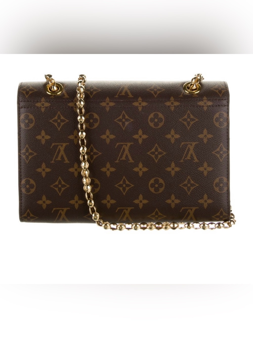 Louis Vuitton Monogram Canvas Shoulder Bag in Brown & Black with Gold Hardware - Picture 4 of 14